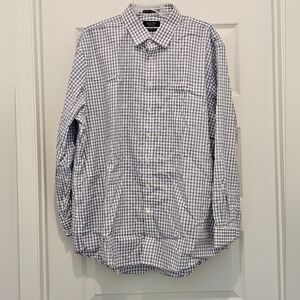 Nordstrom Men's Shop LS Checkered Shirt, GUC, Size 18 1/2 | 37 (XXL Tall)